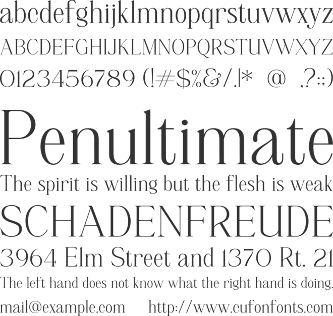 Chelvin Serif font preview