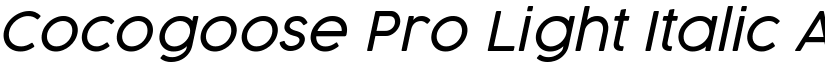 Cocogoose Pro Light Italic font