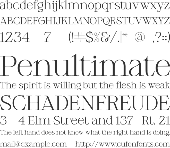 Respace font preview