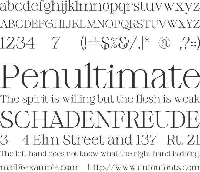 Respace font preview