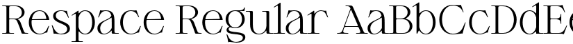 Respace Regular font