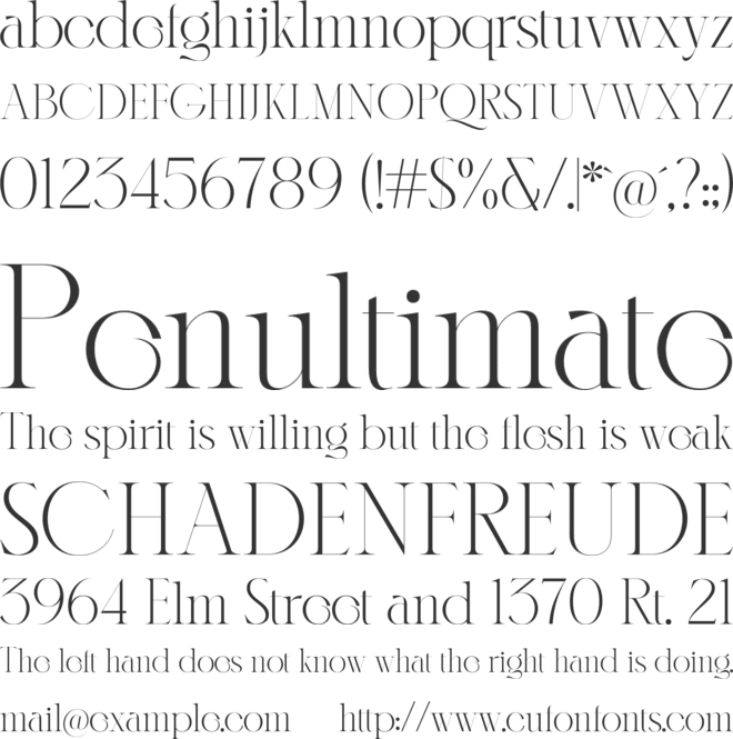 Karlotte font preview