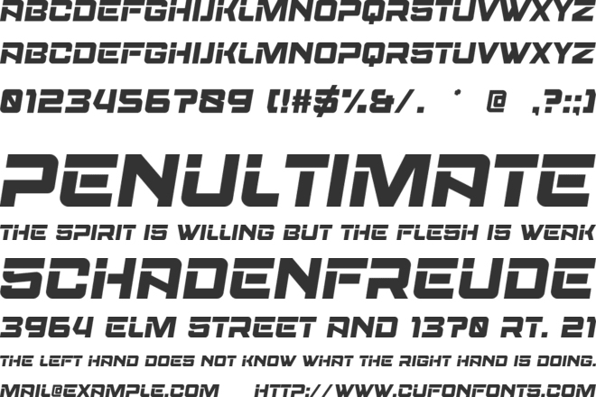 Aerobus font preview