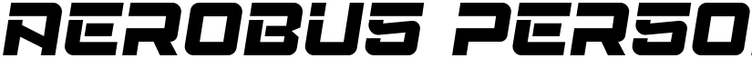 Aerobus Personal Use font