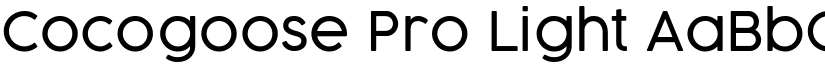 Cocogoose Pro Light font
