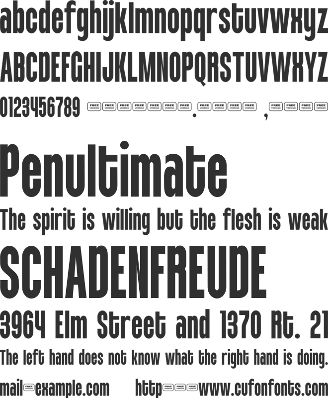 PROWLERS Free Trial font preview