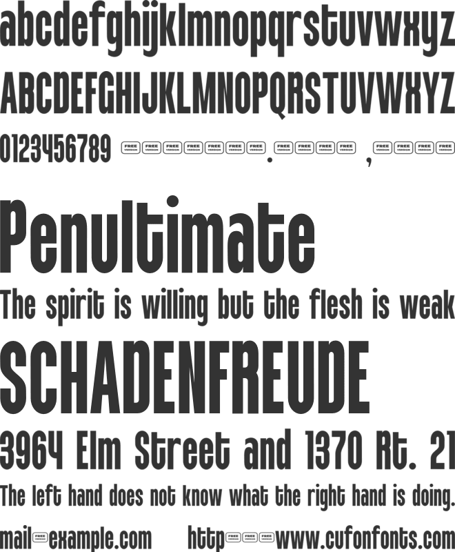 PROWLERS Free Trial font preview