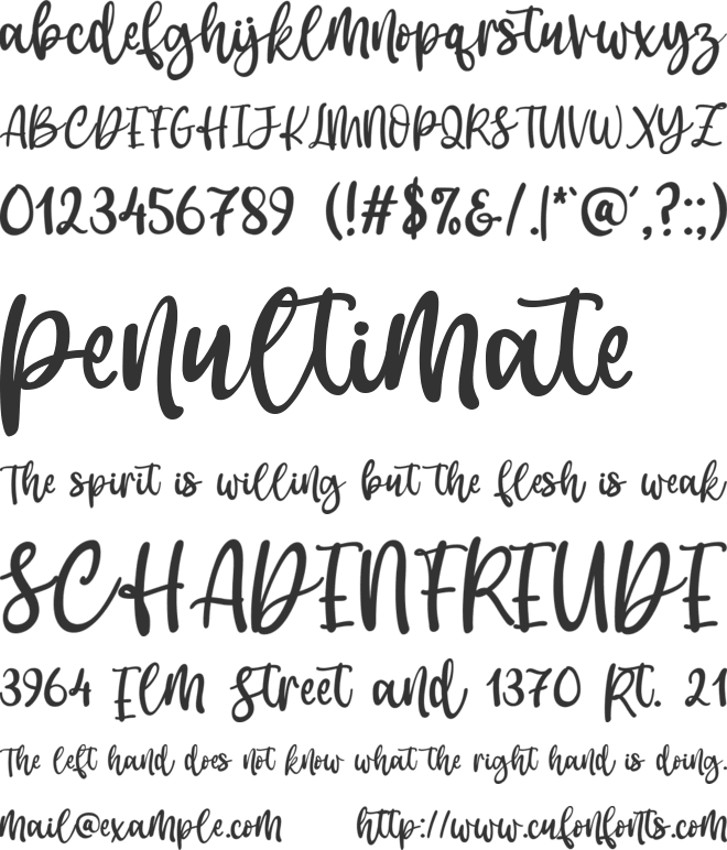 Shiny Crystal font preview