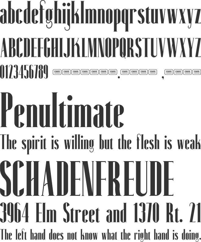 Ranvely Free Trial font preview