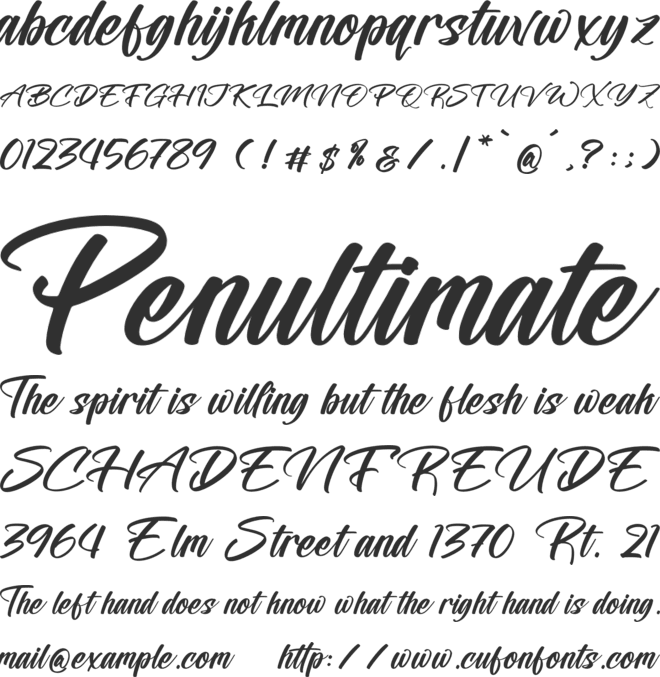 Malbonte Blackwell font preview