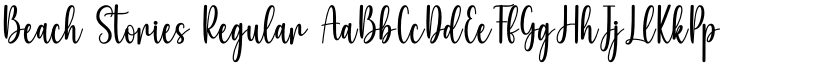 Beach Stories Regular font