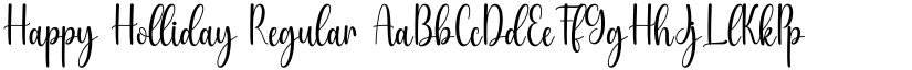 Happy Holliday Regular font