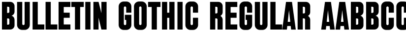 Bulletin Gothic Regular font