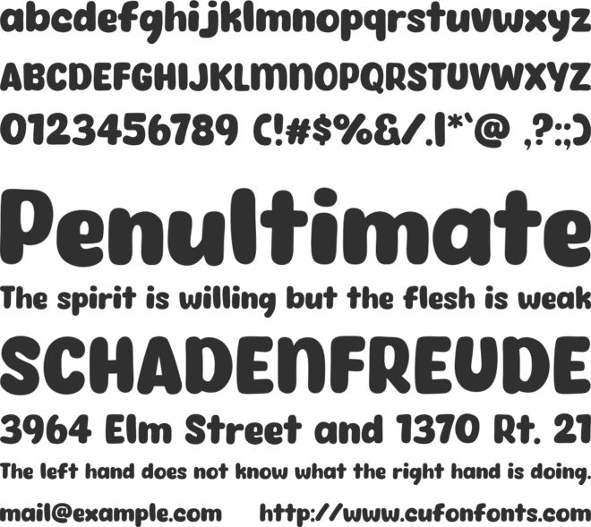 Eazy Chat font preview