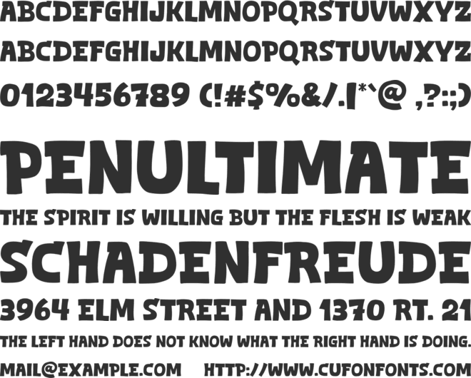 Eazybold font preview