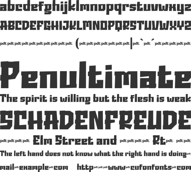 GLARY TROPIC TRIAL font preview