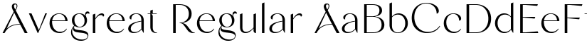 Avegreat Regular font