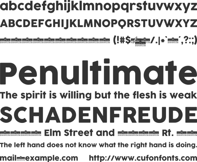 Cocogoose Pro font preview