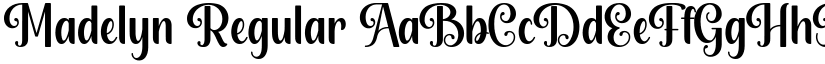 Madelyn Regular font