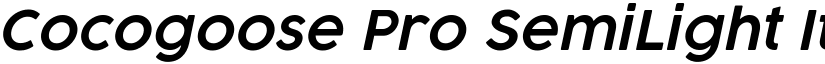 Cocogoose Pro SemiLight Italic font