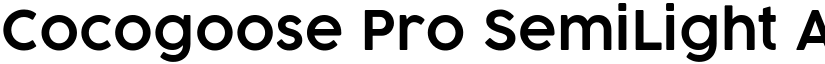 Cocogoose Pro SemiLight font