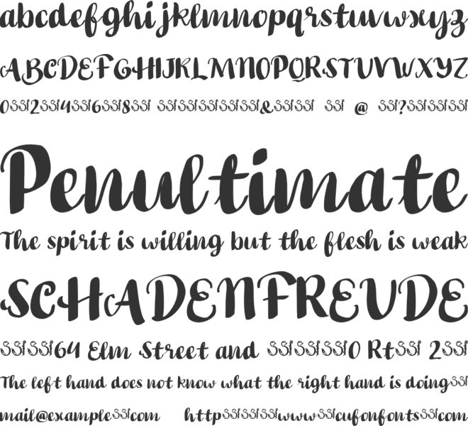 Angel hunter font preview