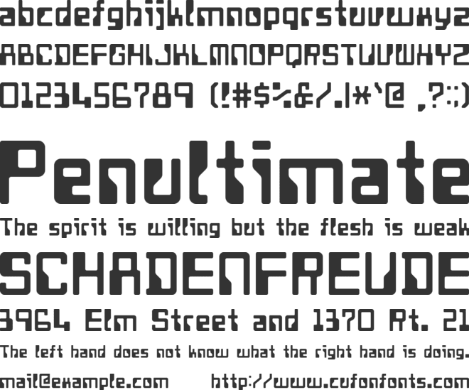 JikiTourai font preview