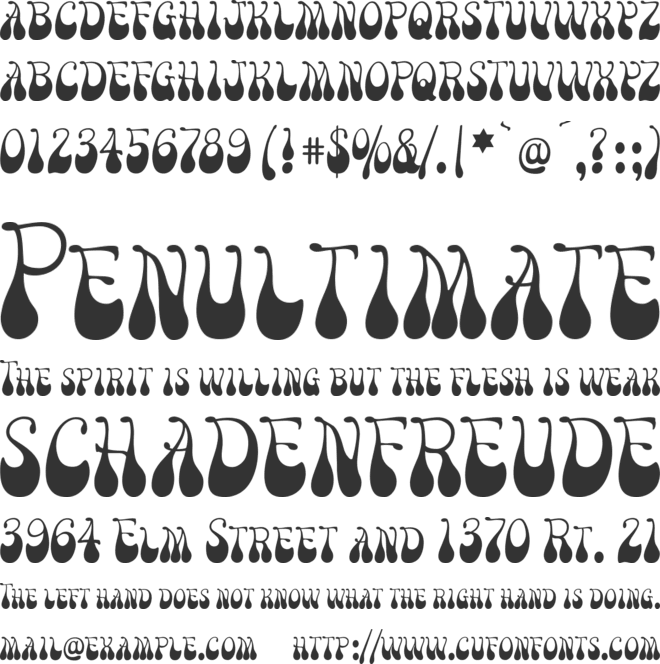 Plagiat font preview