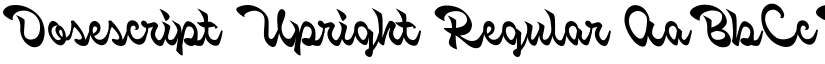 Dosescript Upright font download