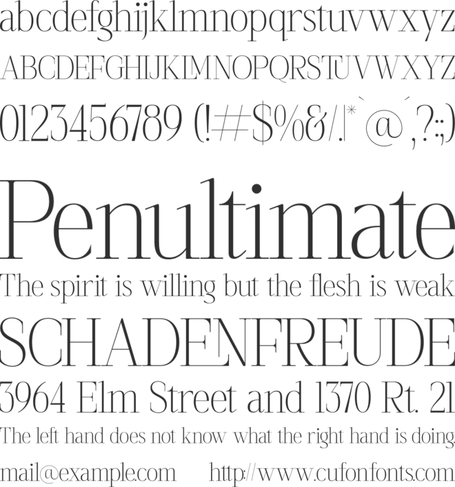 Seraphine font preview