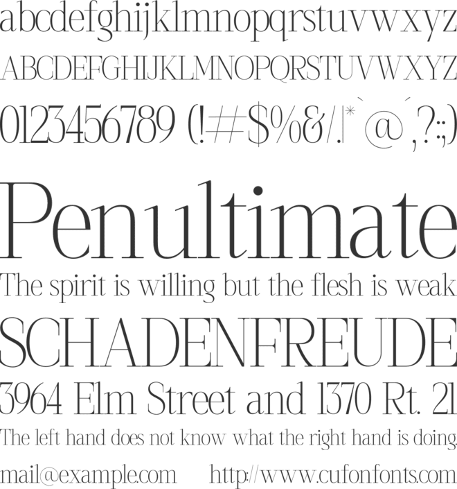 Seraphine font preview