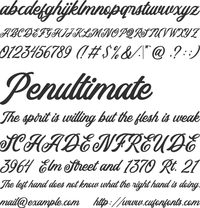 The Morydane font preview
