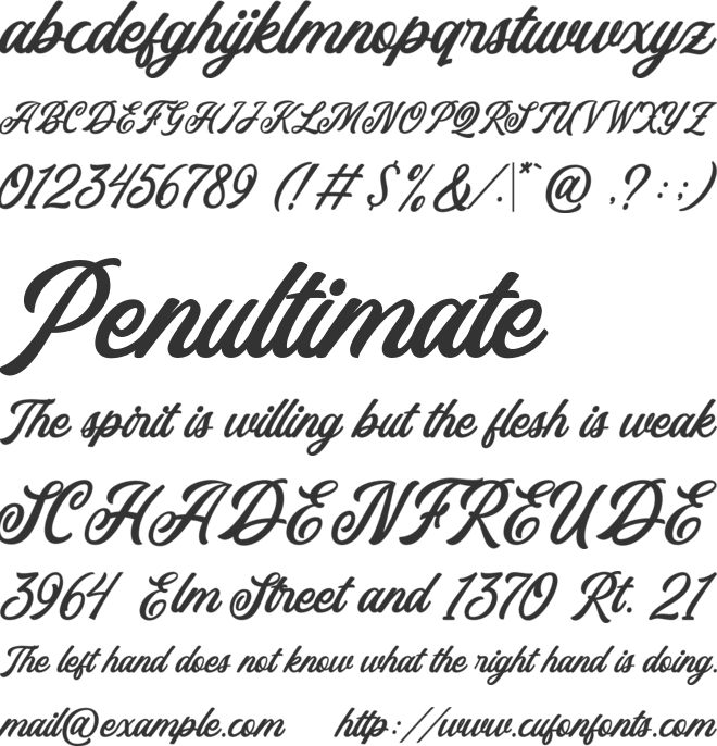 The Morydane font preview