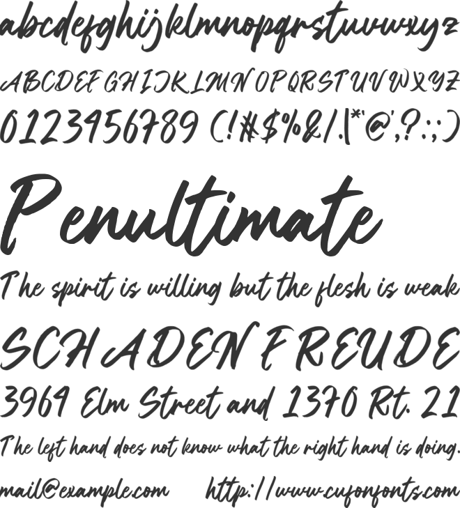 Kagem Sinten font preview