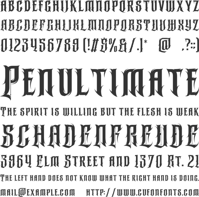 Riseria font preview