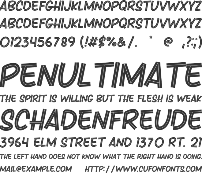 Holy Molly font preview