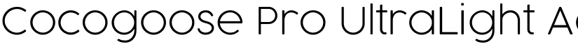 Cocogoose Pro UltraLight font