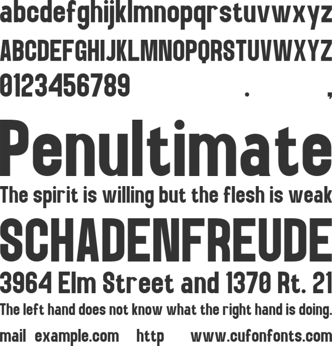 Shillia font preview