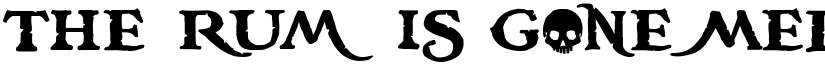the rum is gone Medium font