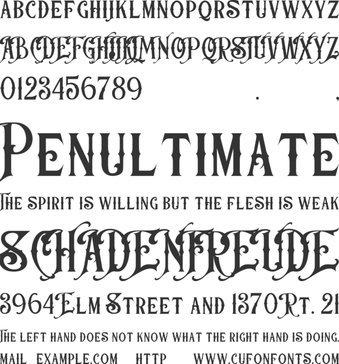 The Landike font preview