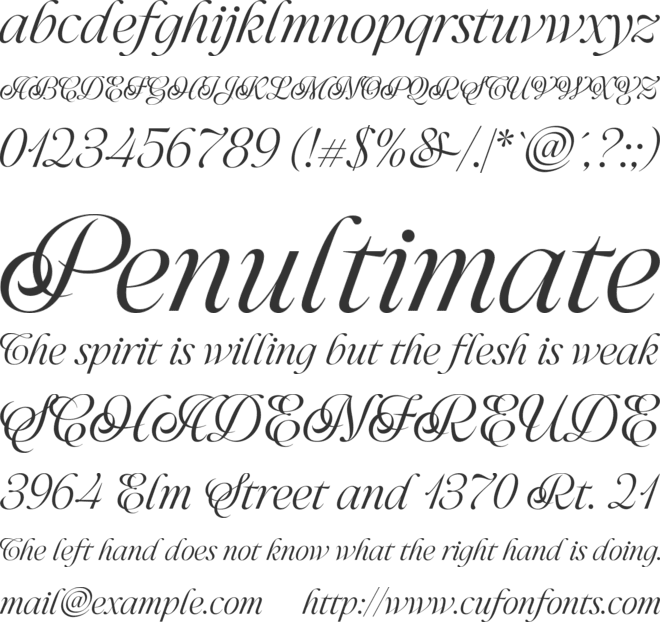 Bluesty Trial font preview