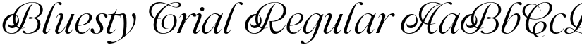 Bluesty Trial Regular font