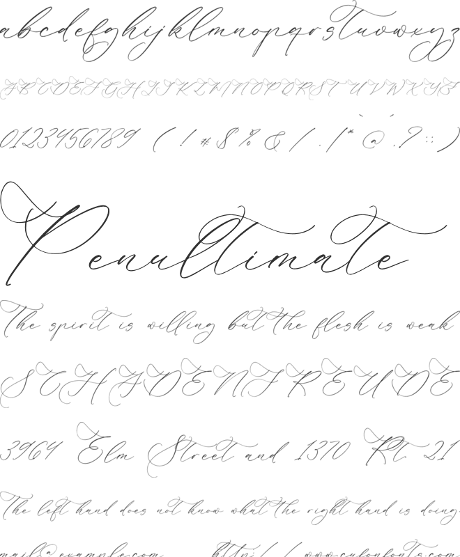 Hearthad Majestic font preview