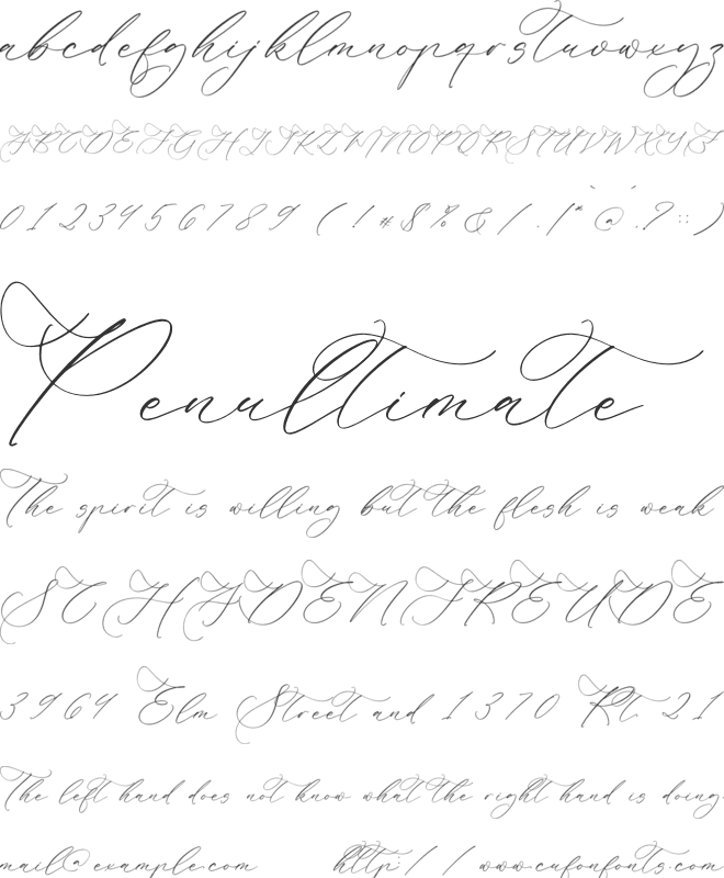 Hearthad Majestic font preview