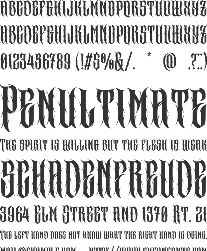 Violent Brave font preview