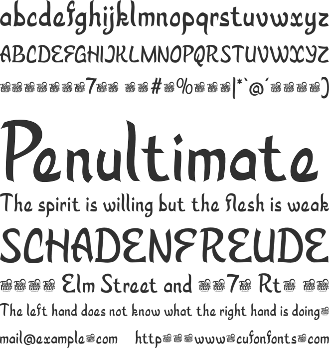 Shokhiful Trial font preview