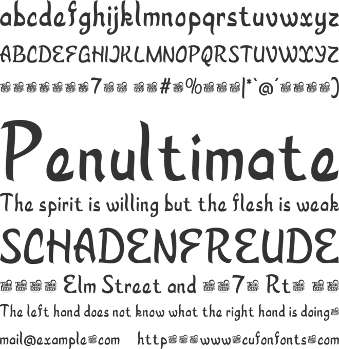 Shokhiful Trial font preview