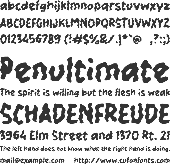 j Jamine font preview