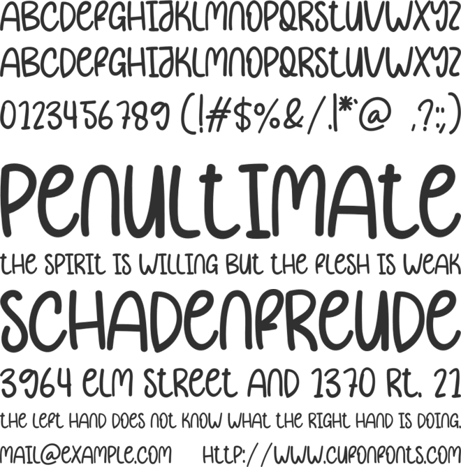 Small Child font preview