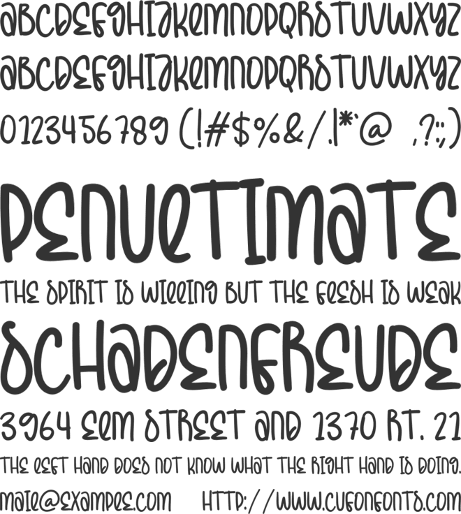 Simple And Humble font preview